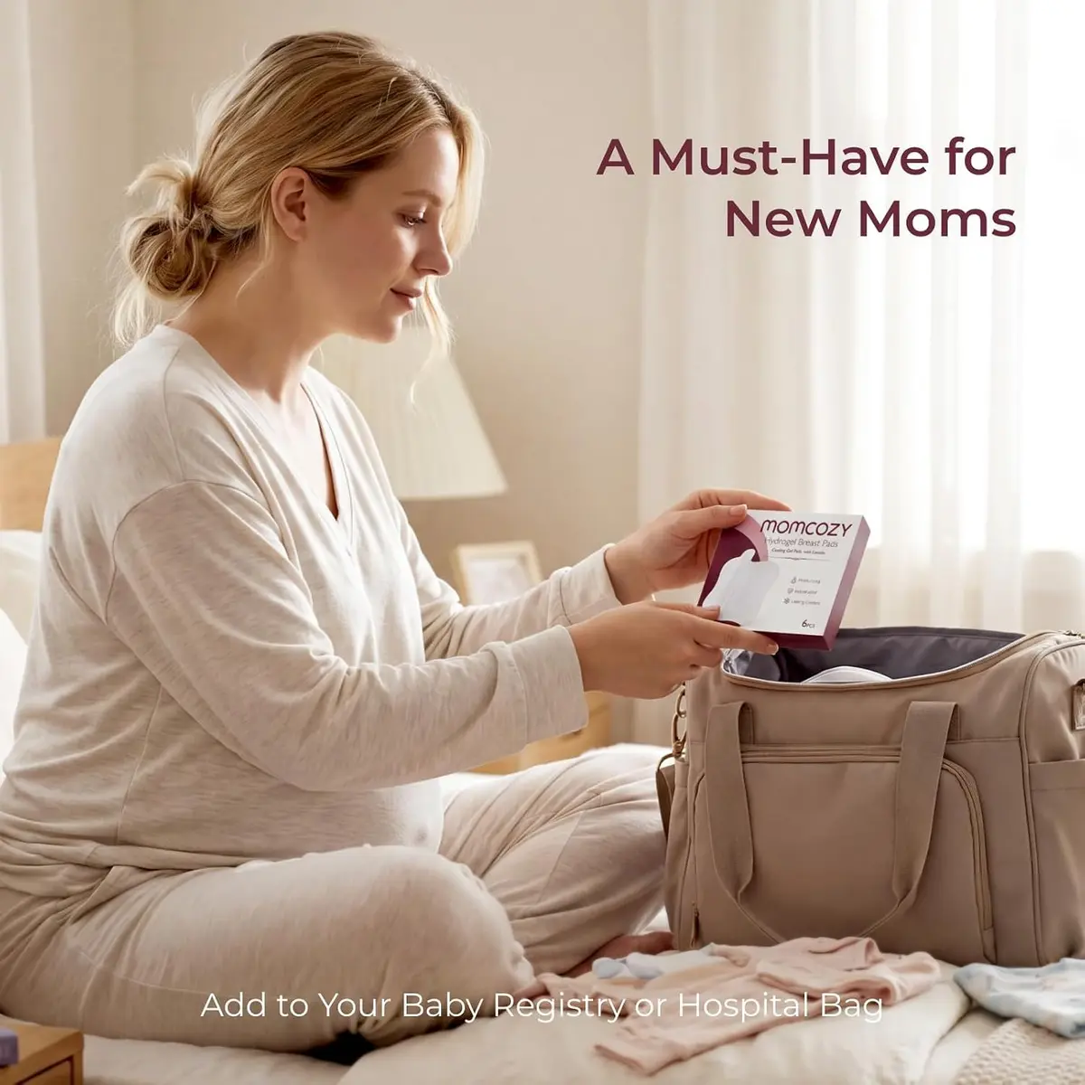 Momcozy Hydrogel Nursing Pads 20 Count | Cooling Relief for Sore Nipples - view 6