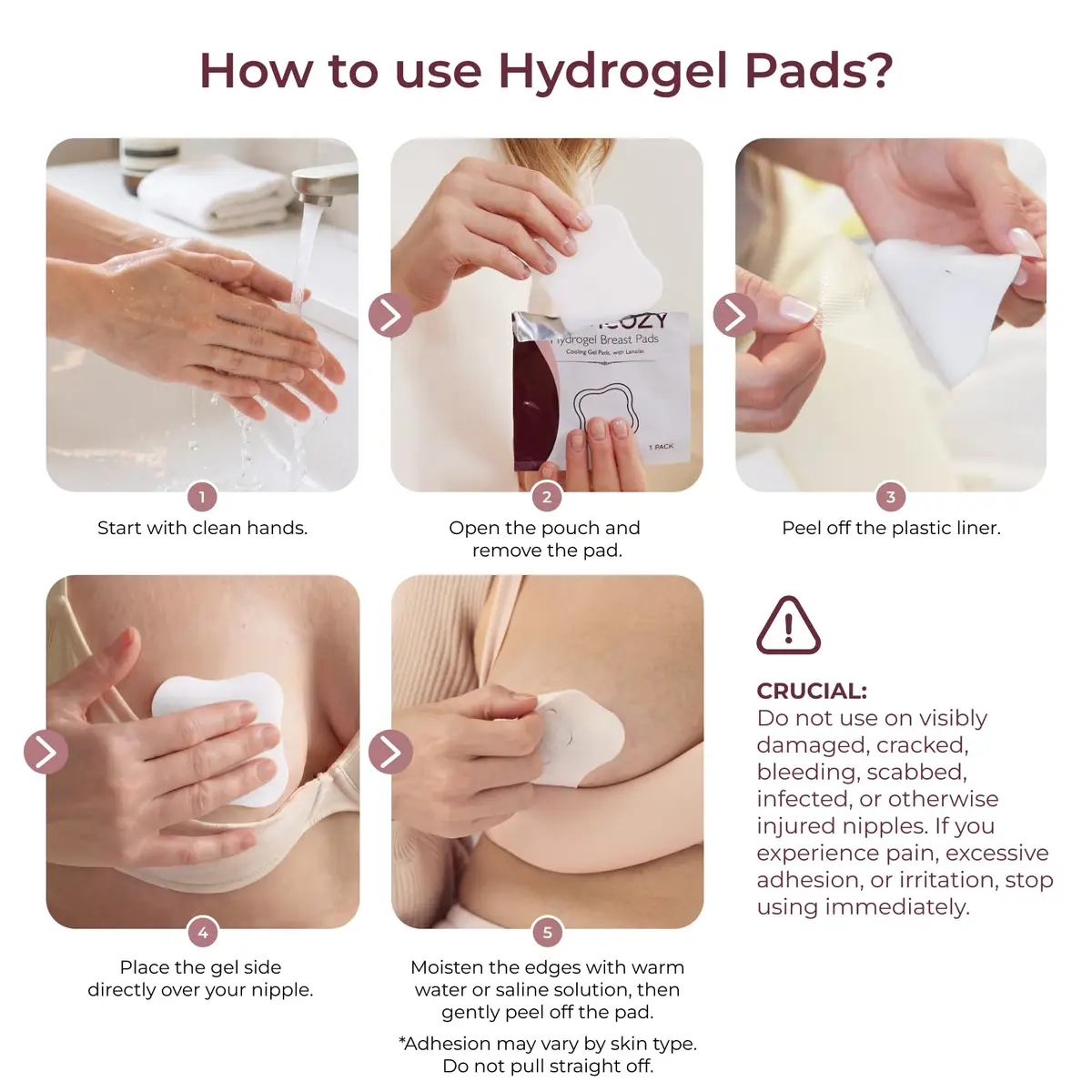 Momcozy Hydrogel Nursing Pads 6pcs | Cooling Relief for Breastfeeding Moms - view 4