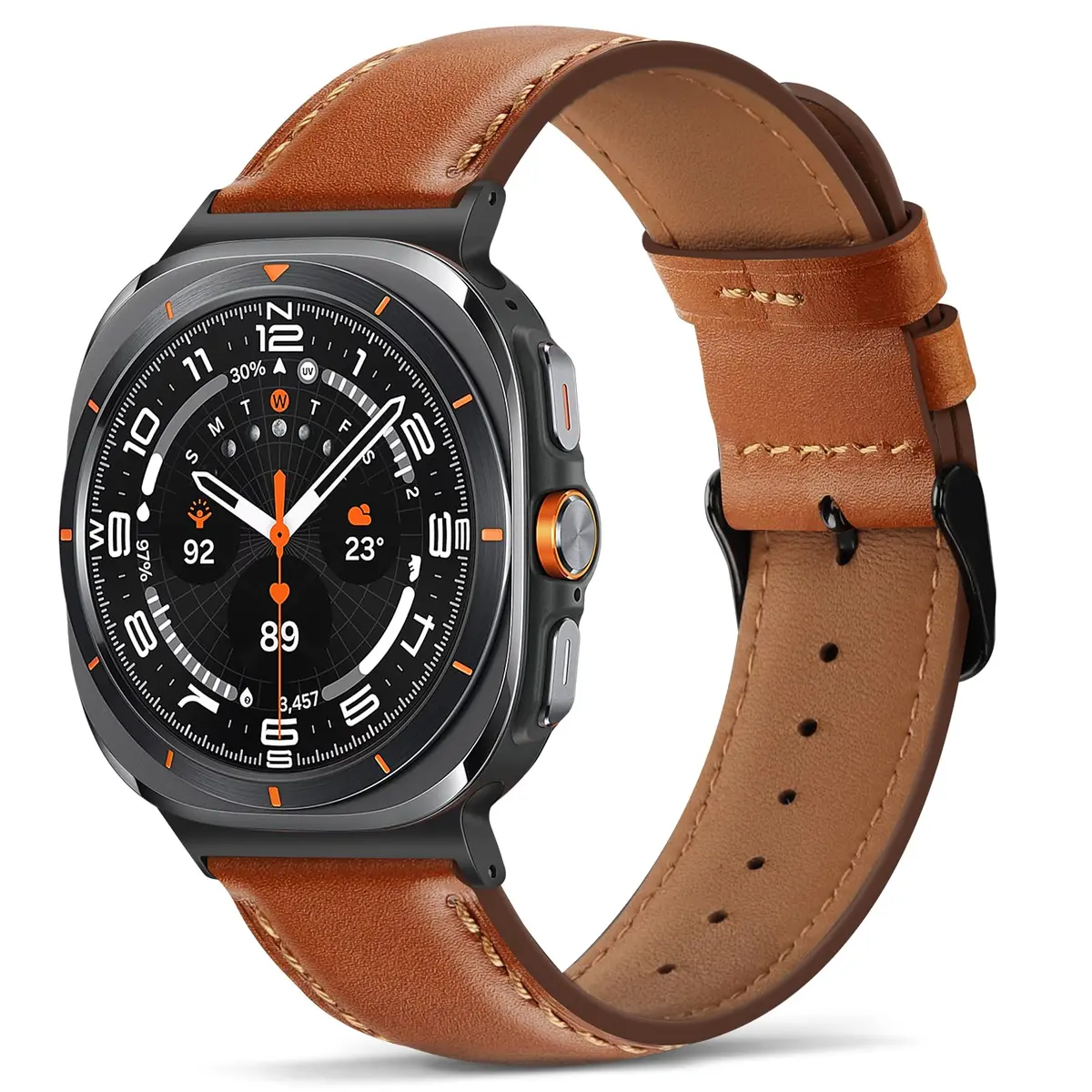 Tasikar Leather Bands Compatible with Samsung Galaxy Watch Ultra 2 47mm (2026)/ Ultra 1 47mm (2025/2024), Genuine Leather Strap for Galaxy Watch Ultra 47mm - main product image