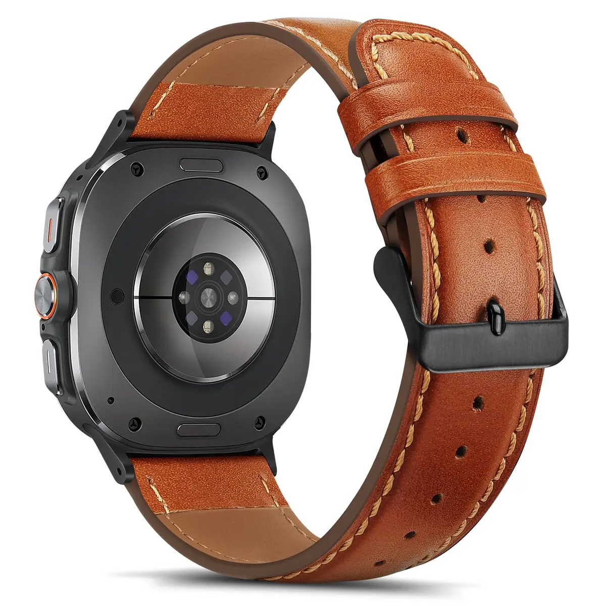 Tasikar Leather Bands Compatible with Samsung Galaxy Watch Ultra 2 47mm (2026)/ Ultra 1 47mm (2025/2024), Genuine Leather Strap for Galaxy Watch Ultra 47mm - view 3