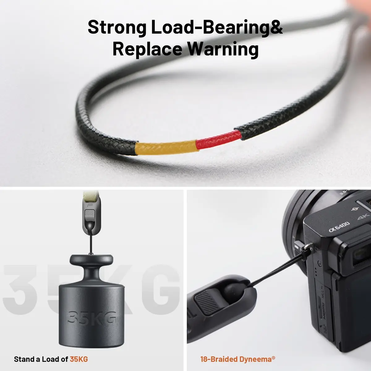 PGYTECH Camera Wrist Strap Air for Photographers | Quick Release Safety, 1000-1400mm, Deep Grey - view 4