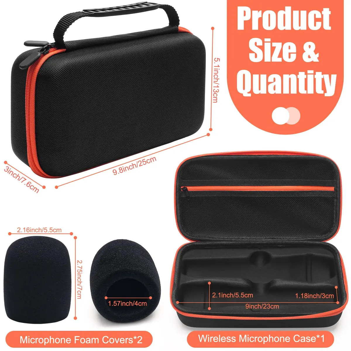 Coitak Wireless Microphone Case for JBL Wireless 2 Mic System | Hard Shell, Compact & Durable - view 2