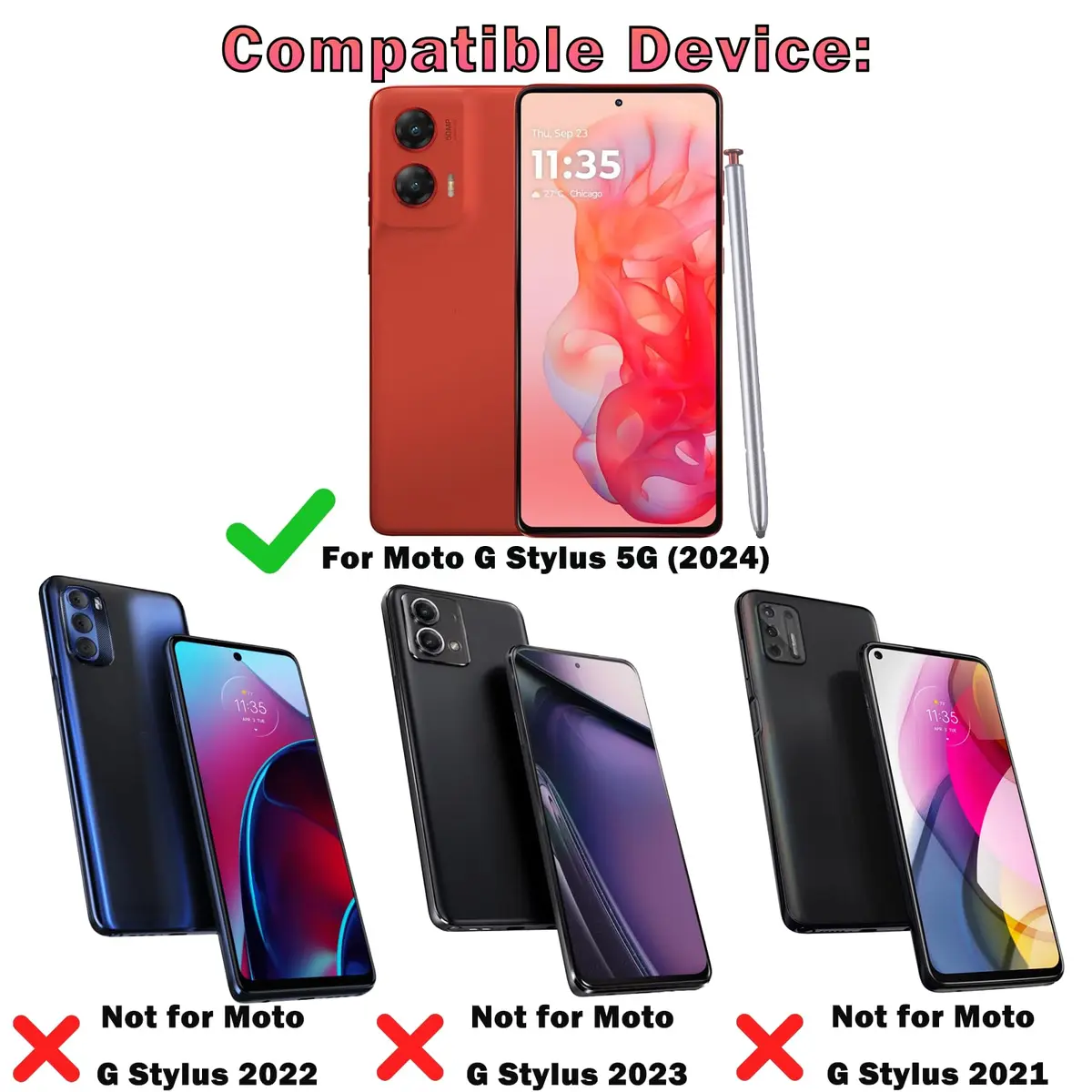 Alovexiong G Stylus 5G 2024 Pen Replacement for Moto G Stylus 5G 2024 | Precise Control & Portability - view 2