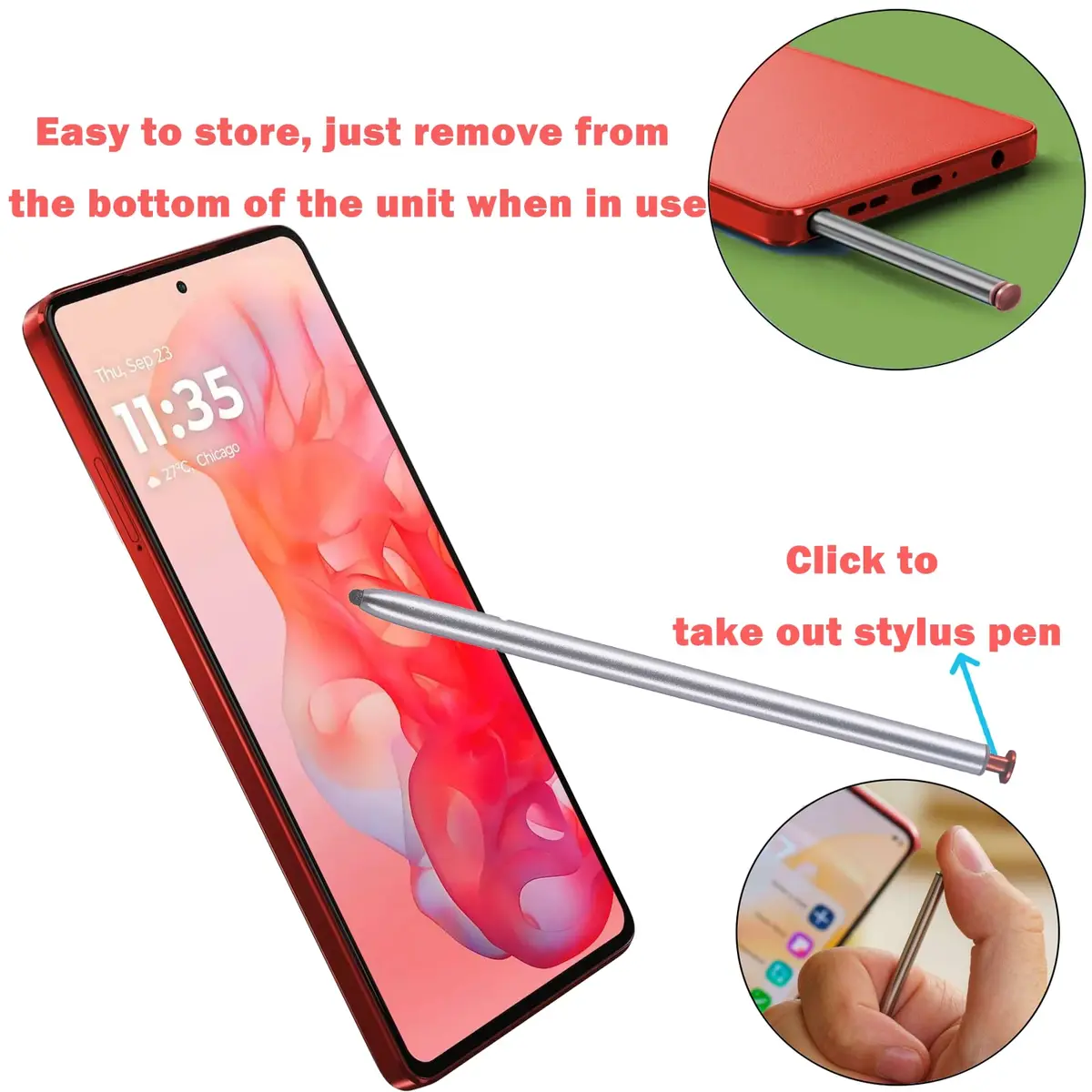Alovexiong G Stylus 5G 2024 Pen Replacement for Moto G Stylus 5G 2024 | Precise Control & Portability - view 3