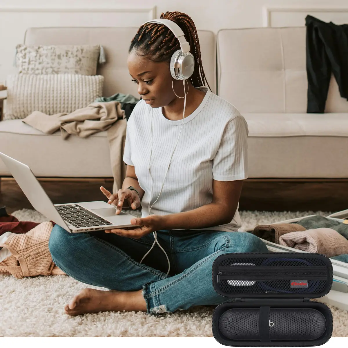 Elonbo Carrying Case for Beats Pill | Portable Bluetooth Speaker Protection in India - view 7