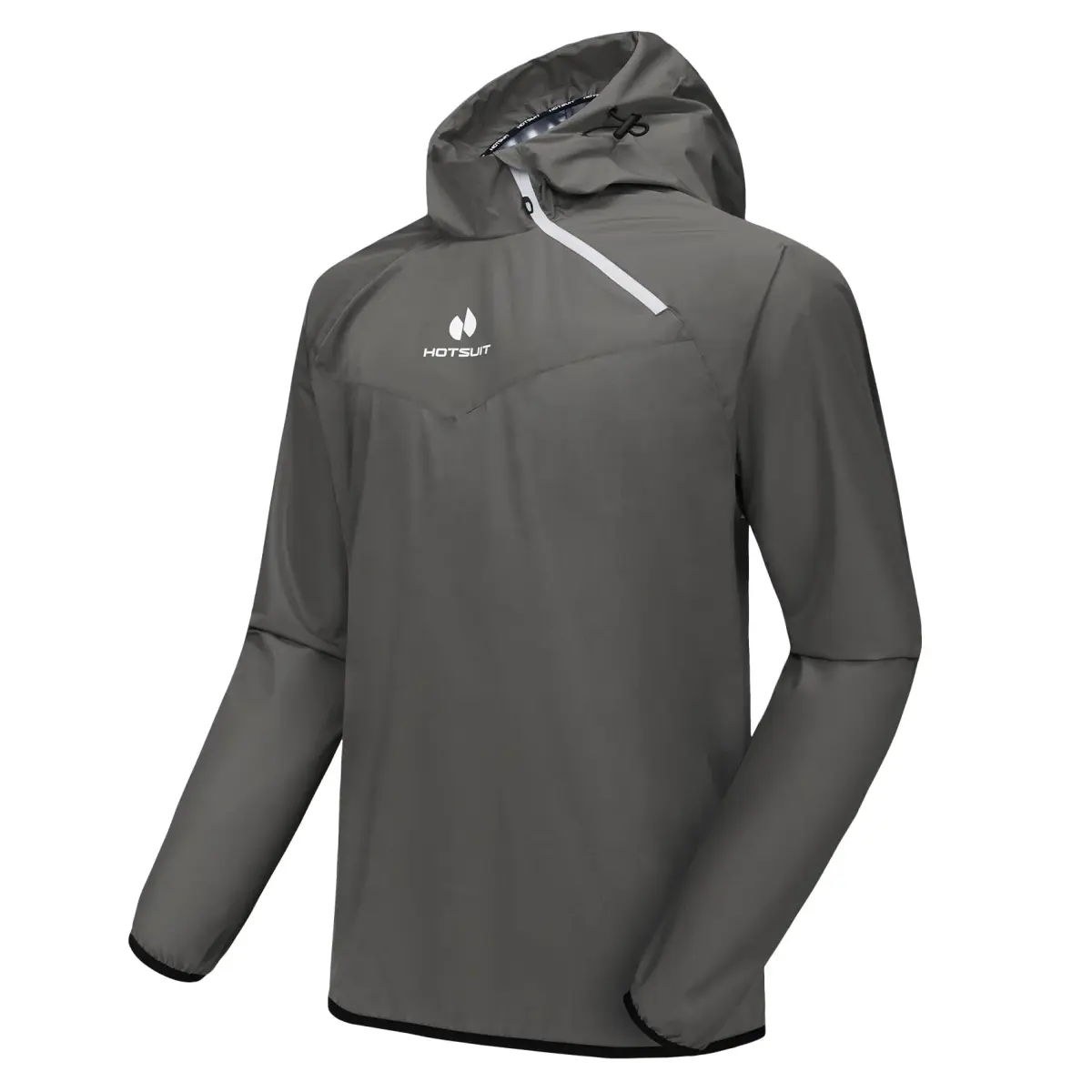 HOTSUIT Men's B. Dark Gray Sauna Workout Jacket - Sweat 5x More, Size Small - main product image