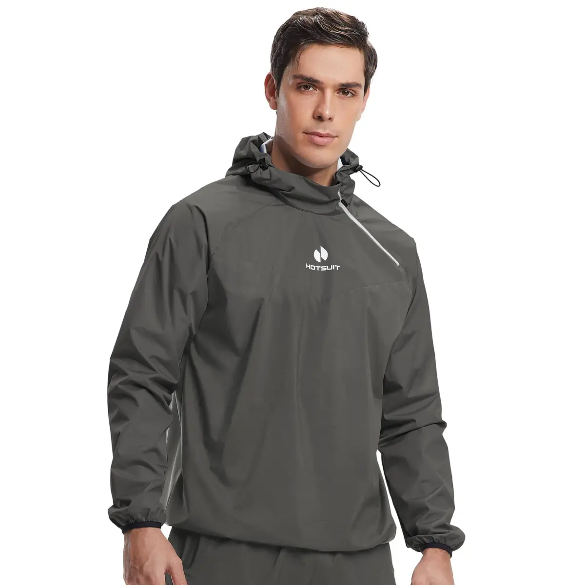 HOTSUIT Men's B. Dark Gray Sauna Workout Jacket - Sweat 5x More, Size Small - view 3