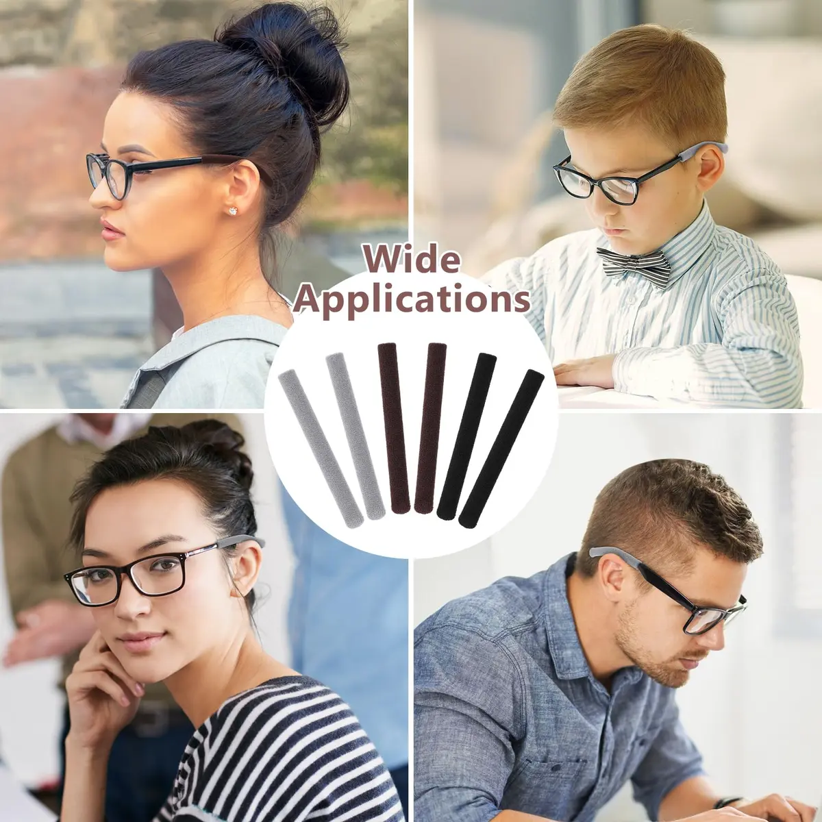 Sightor Soft Glasses Ear Cushion 3Pairs | Anti-Slip Cotton Eyewear Grippers for Long Wear - view 6