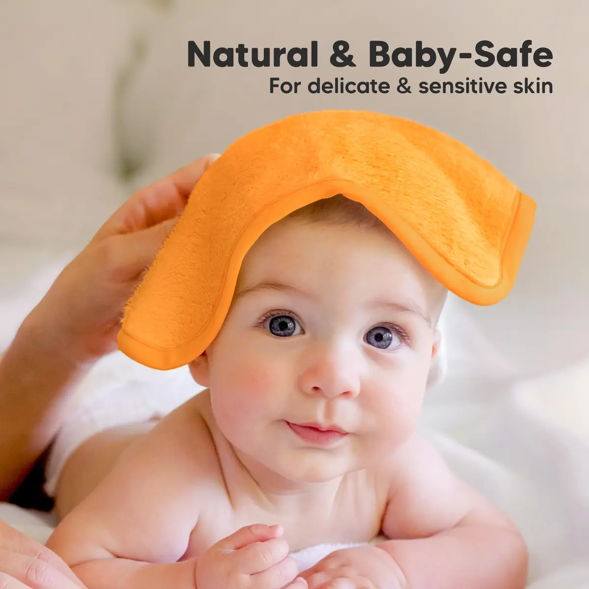 KeaBabies Baby Washcloths 10x10 | Ultra-Soft Bamboo, Reusable, 6-Pack for Newborns & Toddlers - view 5