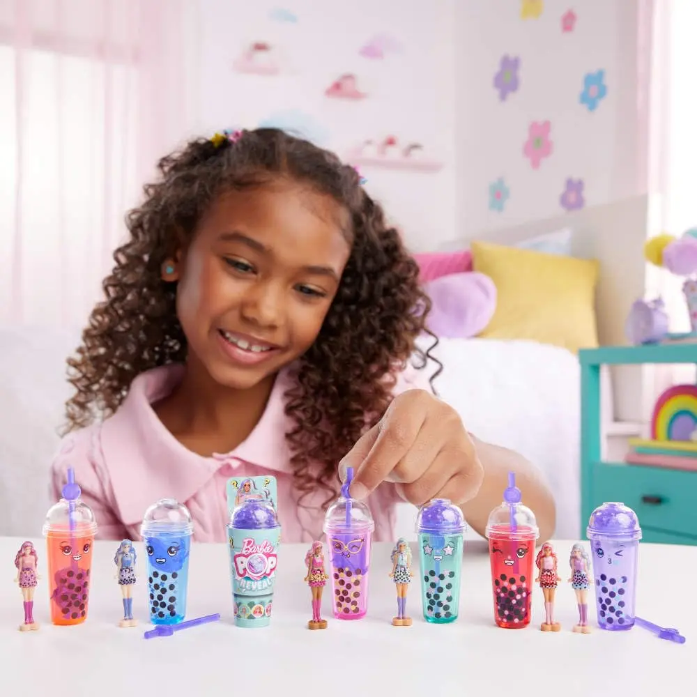 Barbie Mini Barbie Land 5-Pack Pop Reveal Dolls, 1.5-inch Mini Doll with Surprise Reveal & Sensory Play Piece (Styles May Vary) - view 7