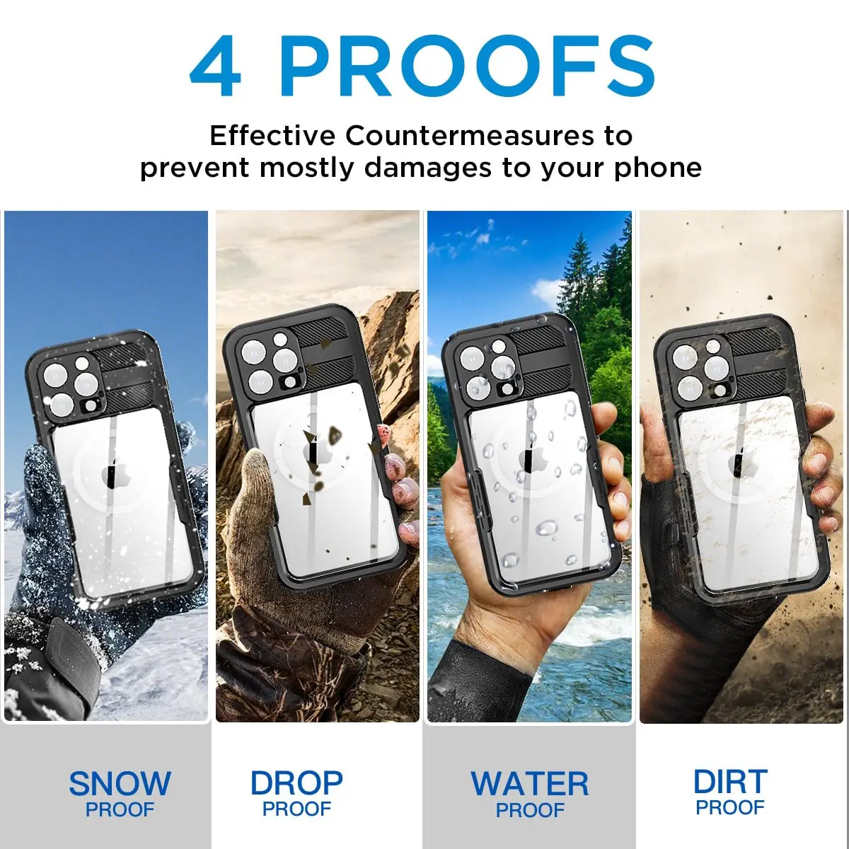 AICase Waterproof Case for iPhone 16 Pro Max 6.9-inch | IP68 Certified MagSafe Compatible - view 4