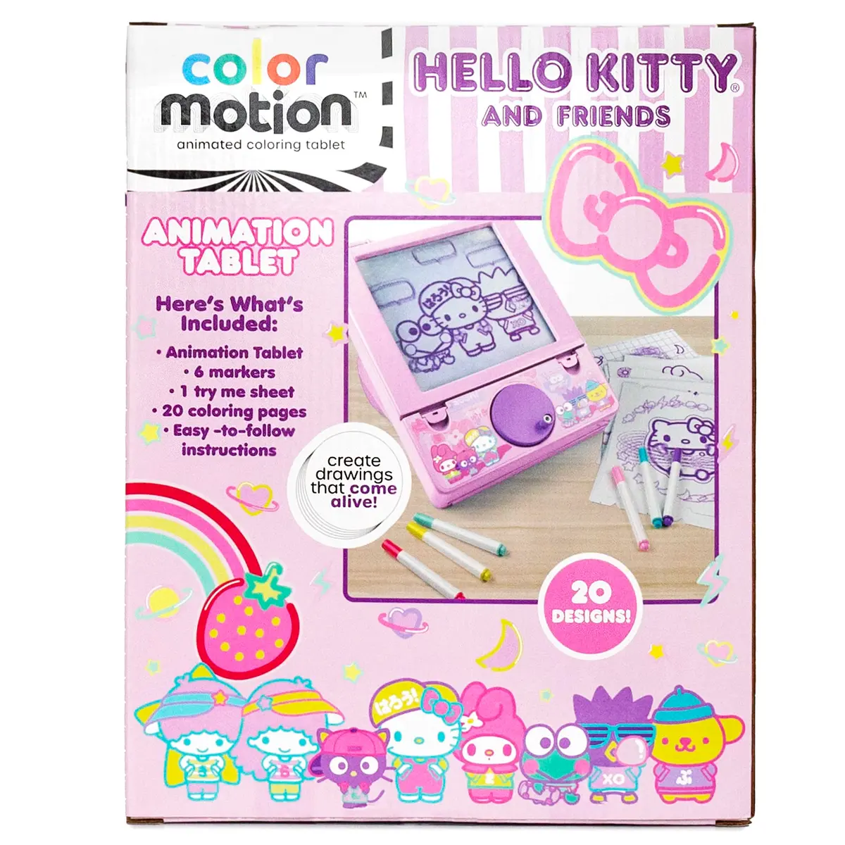 Hello Kitty and Friends Color Motion Animation Tablet | 20 Design Inserts, 6 Markers, Plastic - view 9