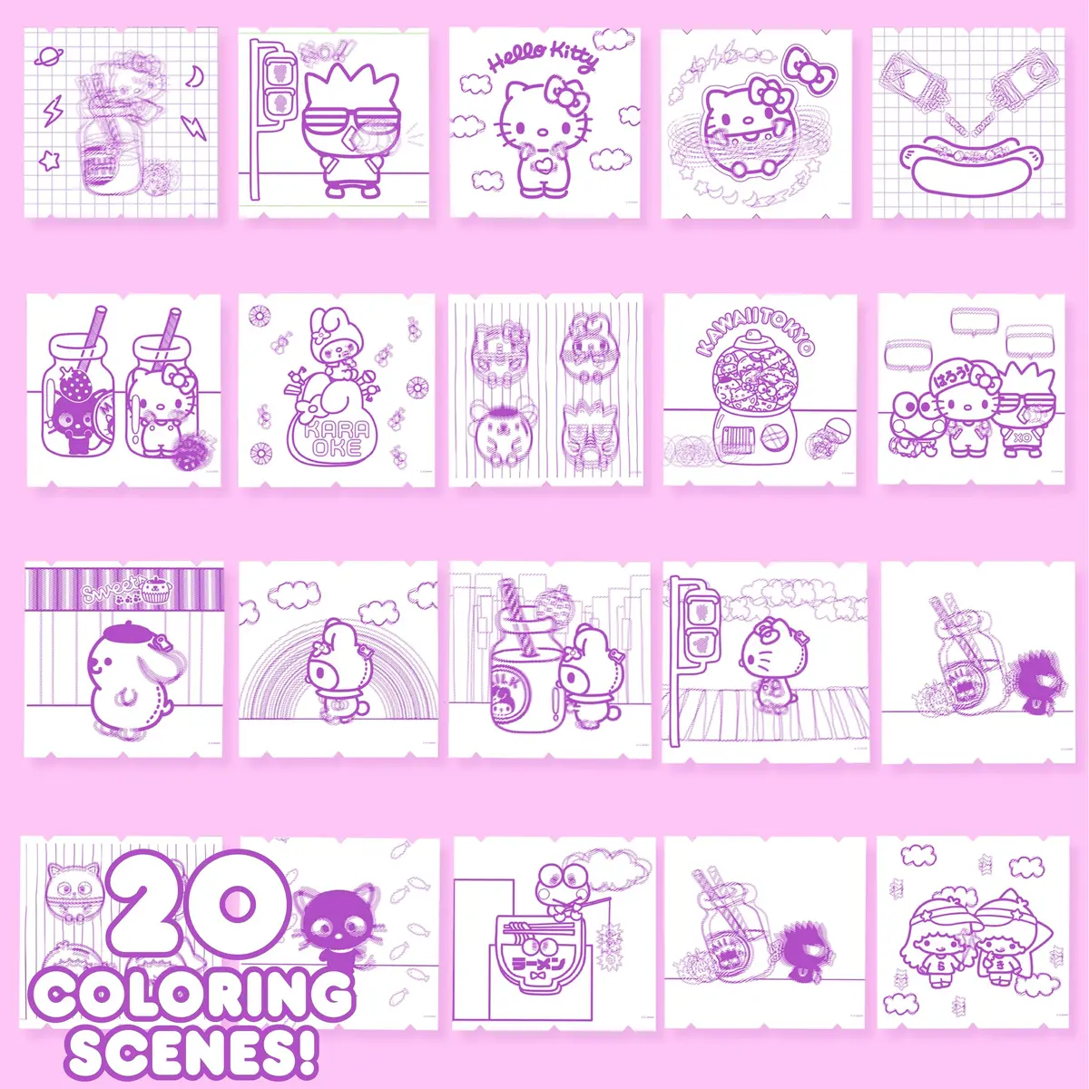 Hello Kitty and Friends Color Motion Animation Tablet | 20 Design Inserts, 6 Markers, Plastic - view 4