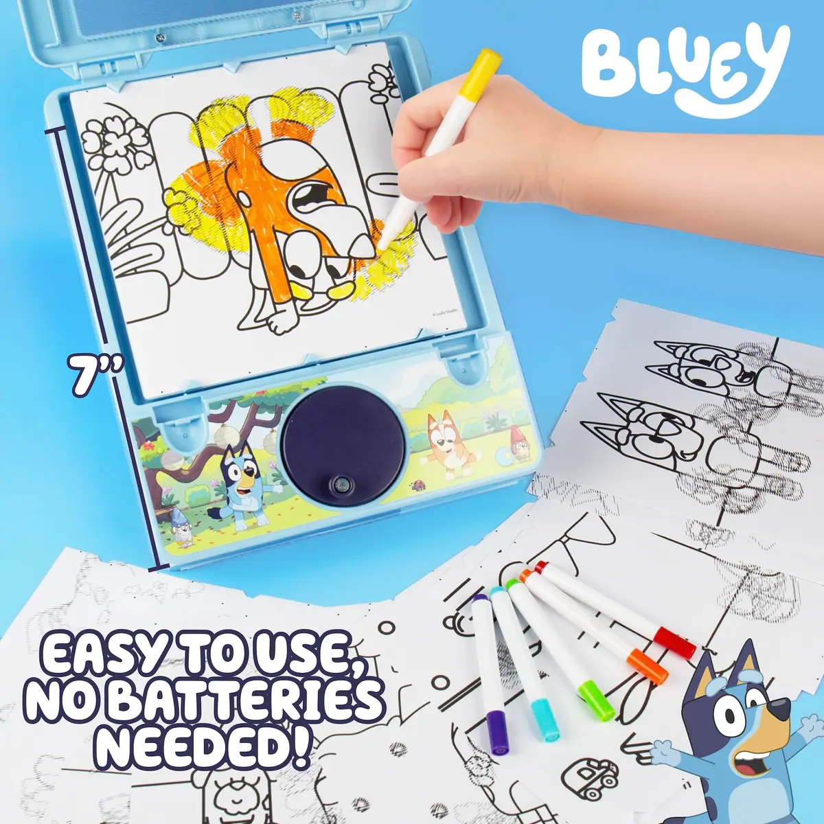 Bluey Color Motion Animation Tablet with 20 Design Inserts & 6 Markers | Interactive Drawing Pad for Kids - view 6
