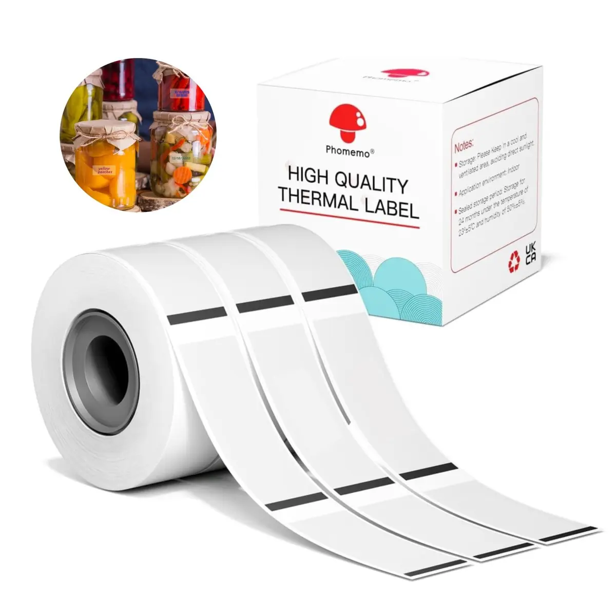 Phomemo Labels, D30 Label Tape, 14x30mm Transparent | Water & Abrasion Resistant - main product image
