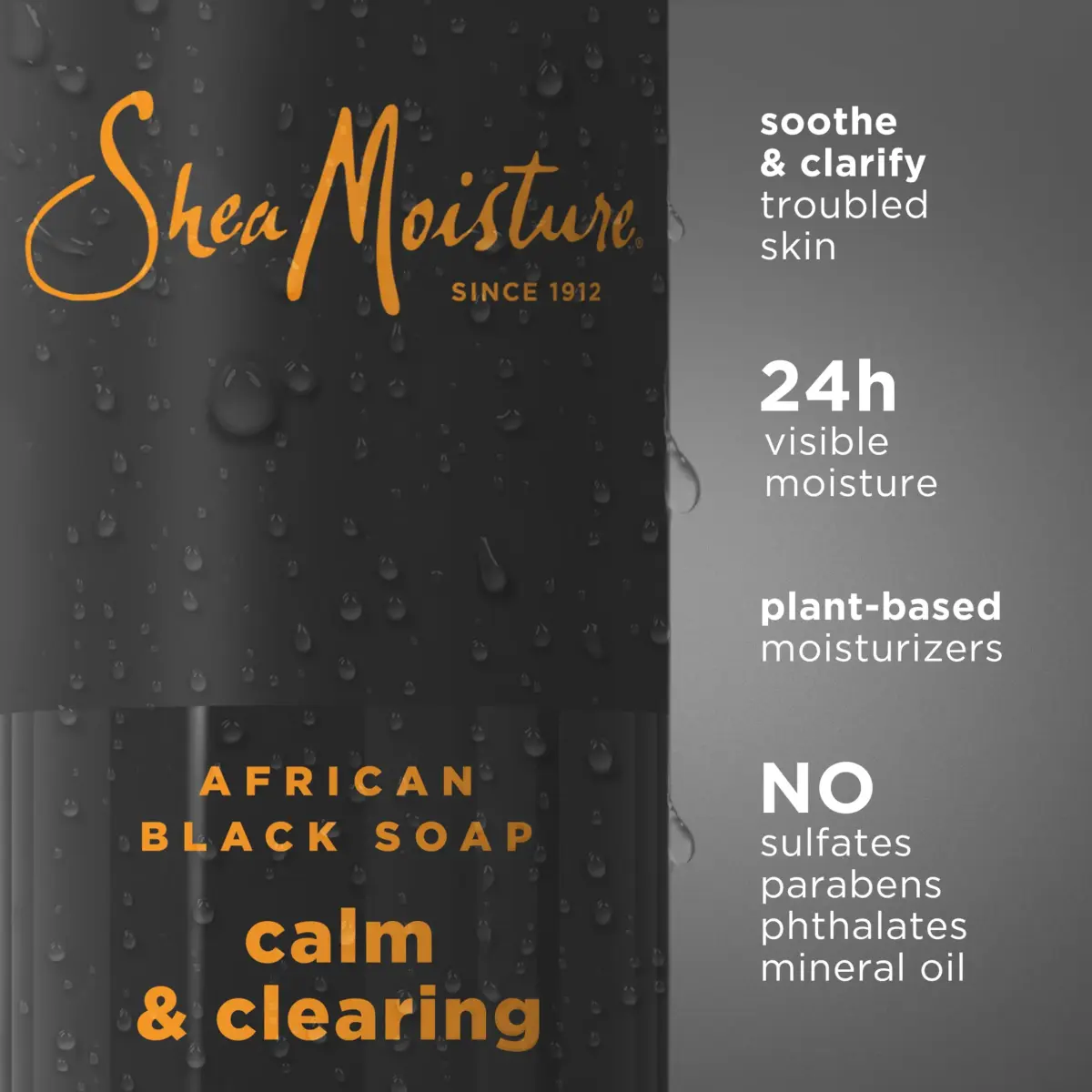 SheaMoisture African Black Soap Body Wash 532ml (18 Fl Oz) | Soothes & Clarifies Dry, Troubled Skin - view 3
