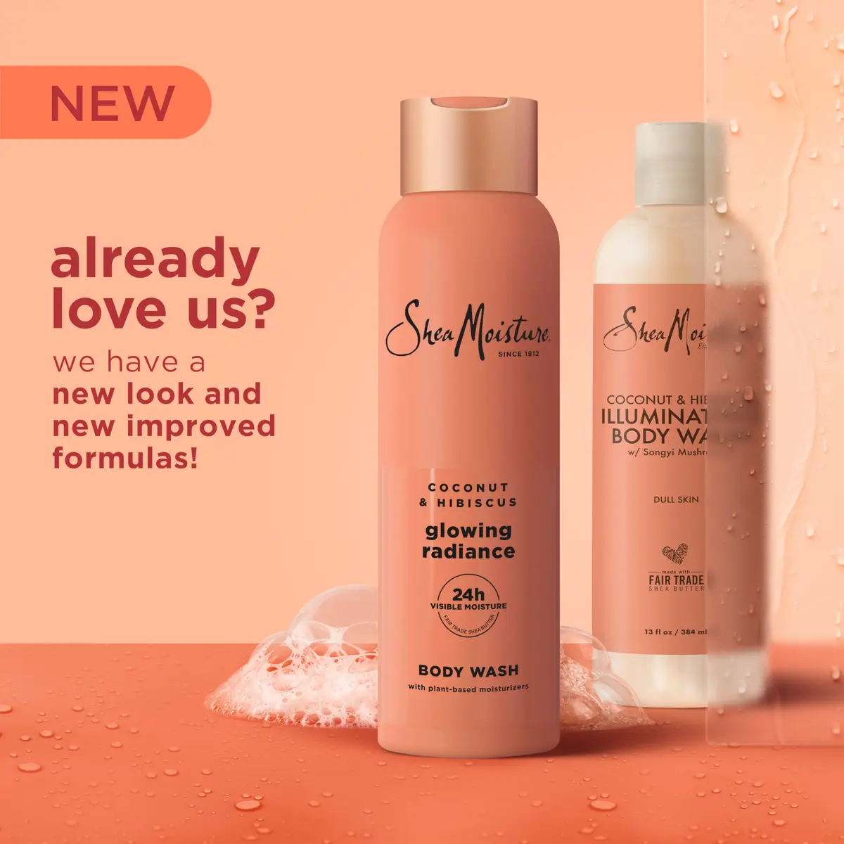 Shea Moisture Coconut Hibiscus Body Wash 532ml (18 Fl Oz) | For Melanin-Rich Skin - view 2
