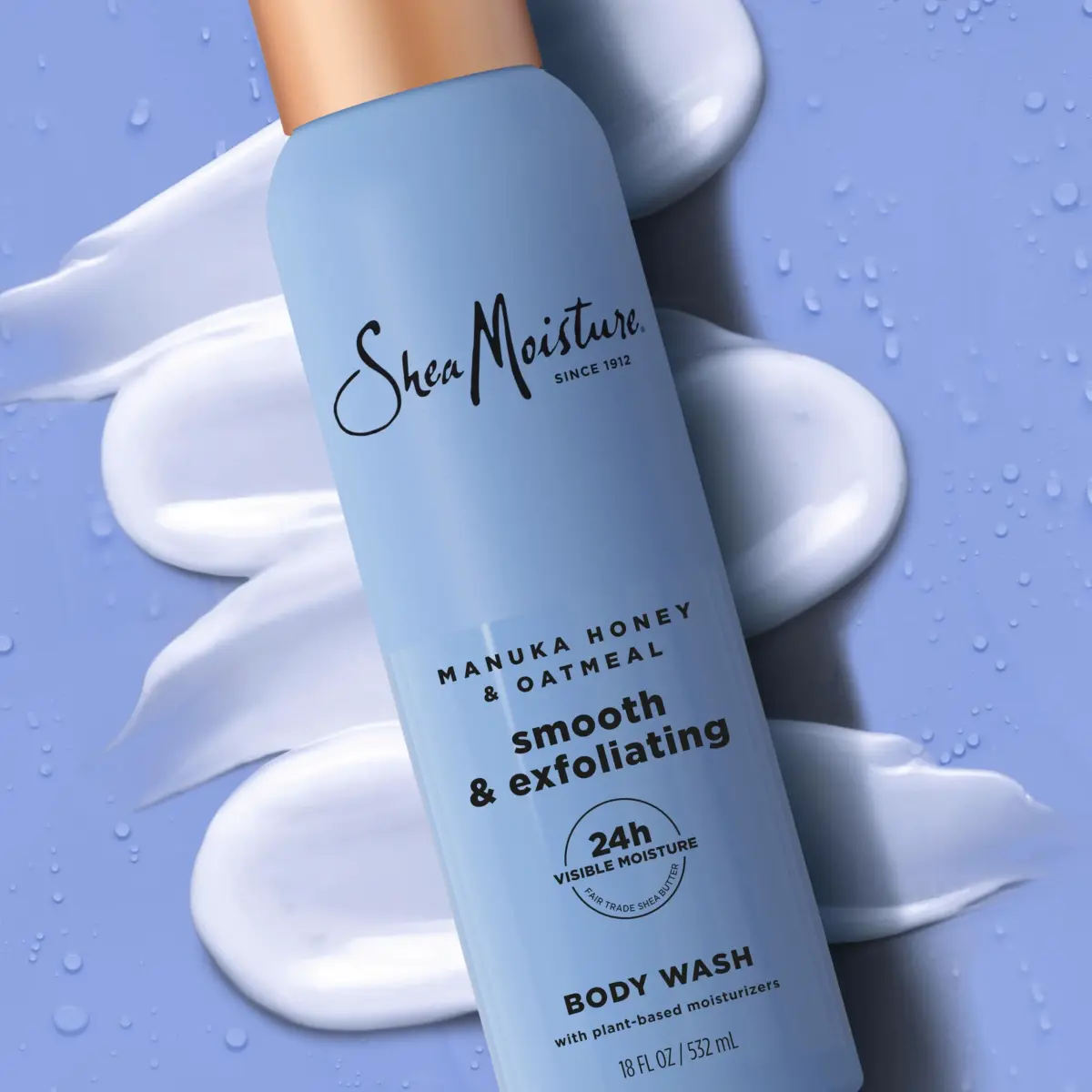 SheaMoisture Raw Shea Butter Body Wash Moisturize and Restore Deeply 18 oz (532 ml) | Hydrating for Melanin-Rich Skin - view 3