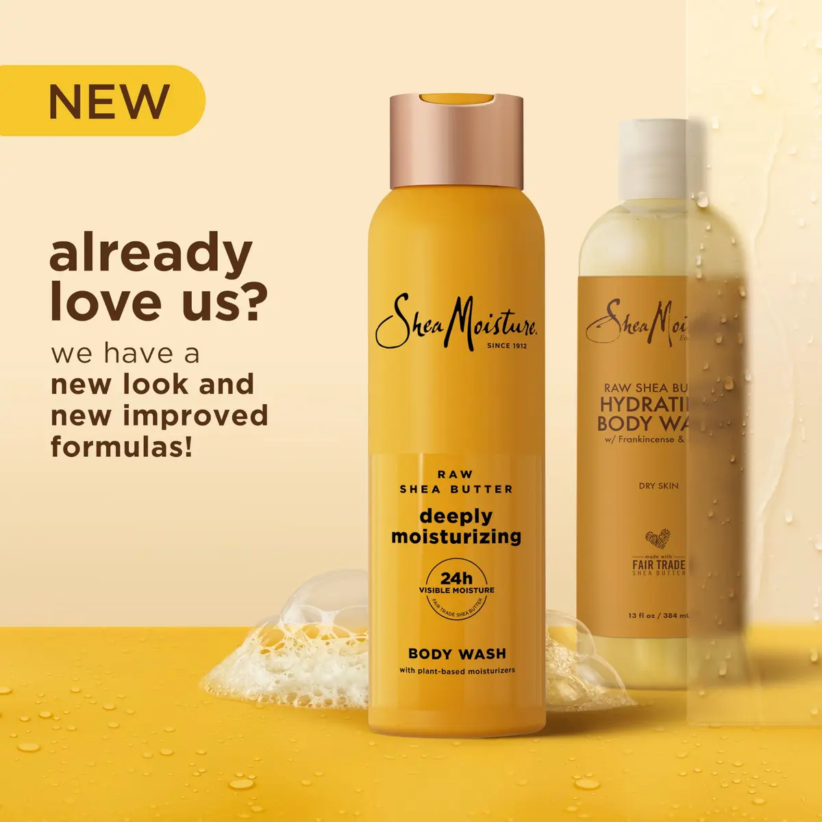 SheaMoisture Raw Shea Butter Body Wash Moisturize and Restore Deeply 18 oz (532 ml) | Hydrating for Melanin-Rich Skin - view 2