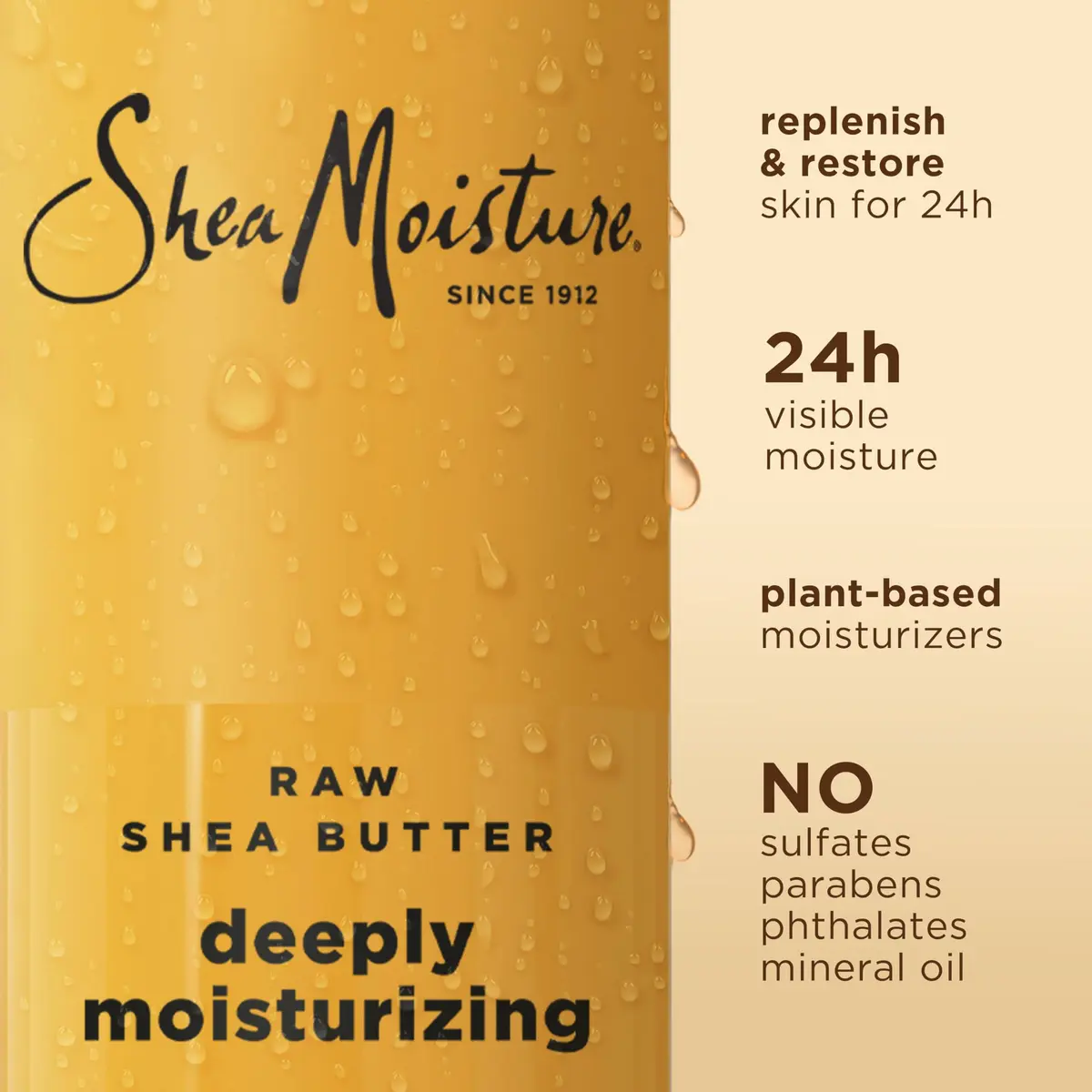 SheaMoisture Raw Shea Butter Body Wash Moisturize and Restore Deeply 18 oz (532 ml) | Hydrating for Melanin-Rich Skin - view 3