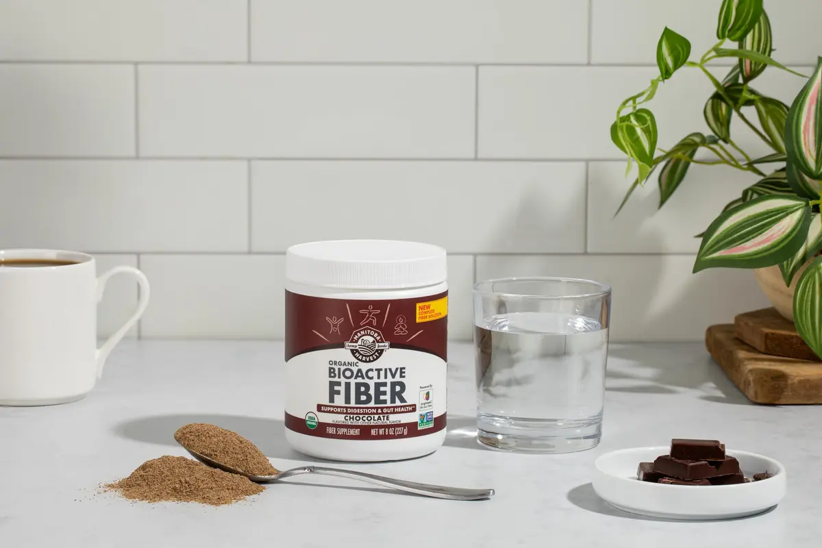 Manitoba Harvest Organic BioActive Fiber Supplement with 7g Fiber per Serving | Digestive Hemp & Psyllium Husk Powder, Vegan & Kosher, 8oz, Chocolate - view 3