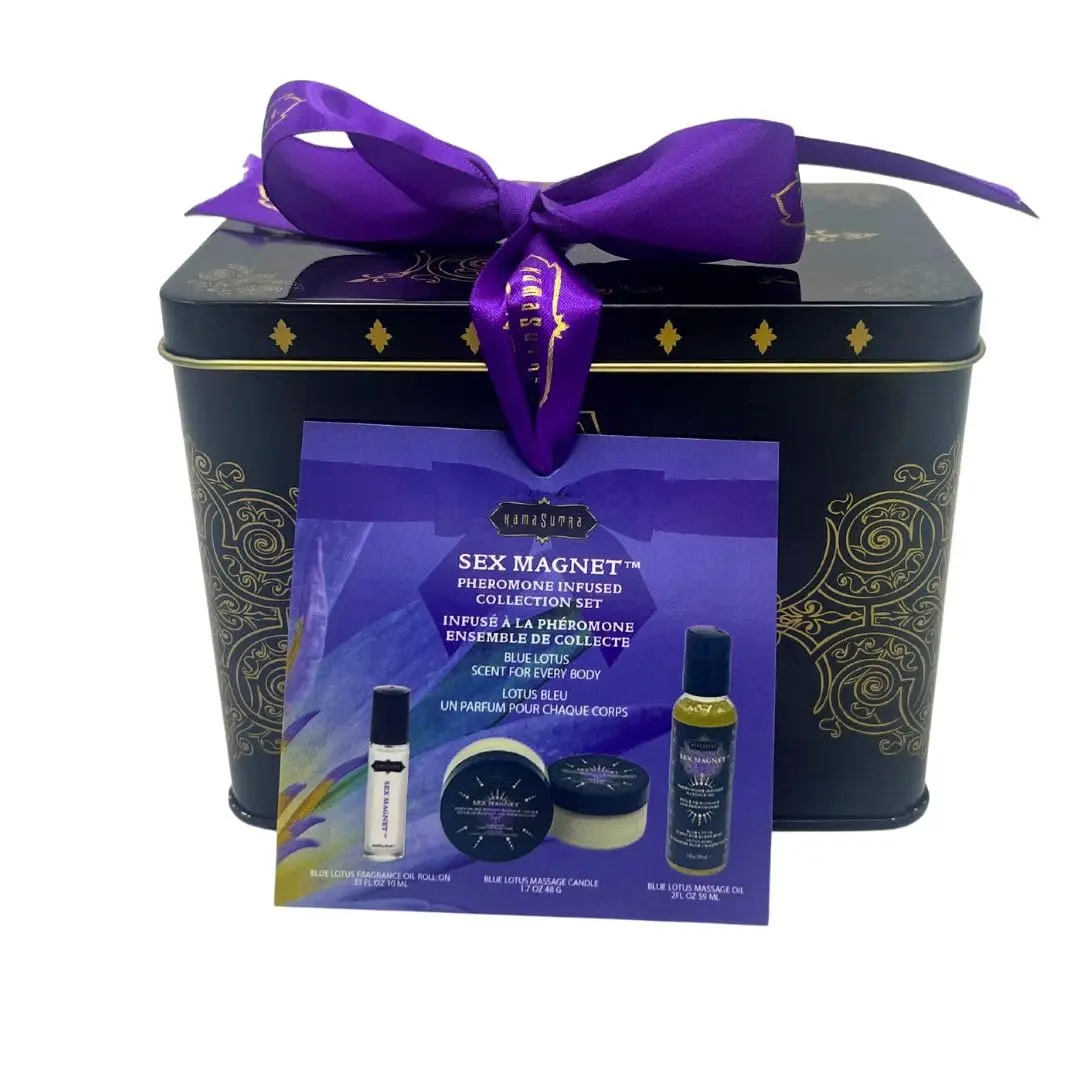 KAMA SUTRA Pheromone Infused Collection Set in Gift Tin | Unisex Blue Lotus Scent - 4 Ounce - main product image
