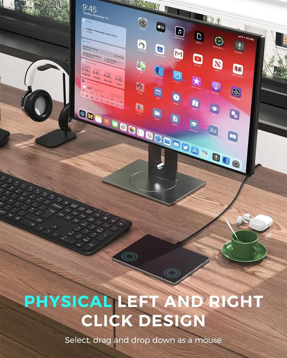 JOMAA Wired Touchpad 90x130mm | Multi-Gesture Control for Windows/Linux (70-120 chars) - view 5