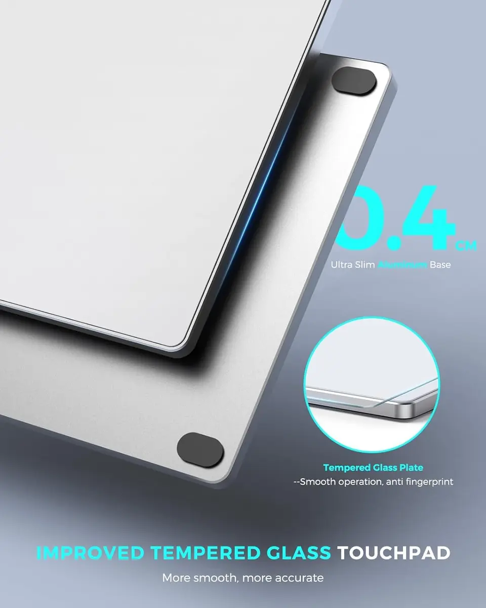 JOMAA Wired Touchpad with Multi-Gesture Control, Glass Panel & Aluminum Alloy Casing | 90x130mm - view 8
