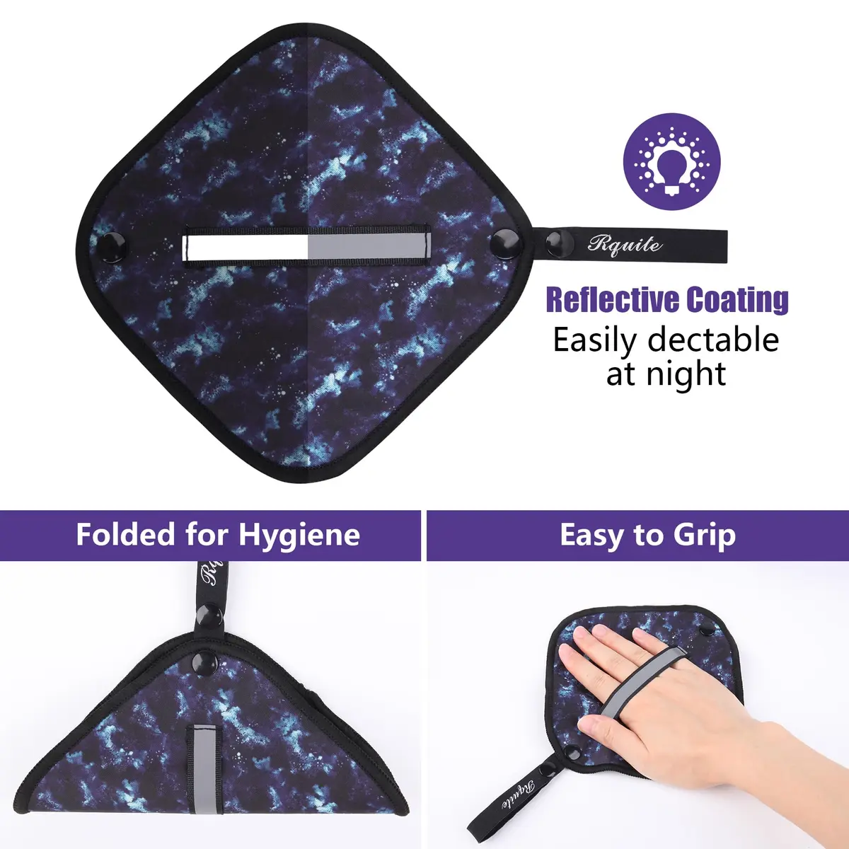 Rquite Reusable Pee Cloth for Women Hiking Essentials 2-Pack 15cm x 20cm (5.9" x 7.9") | Soft Absorbent & Waterproof Trail Hygiene - view 4