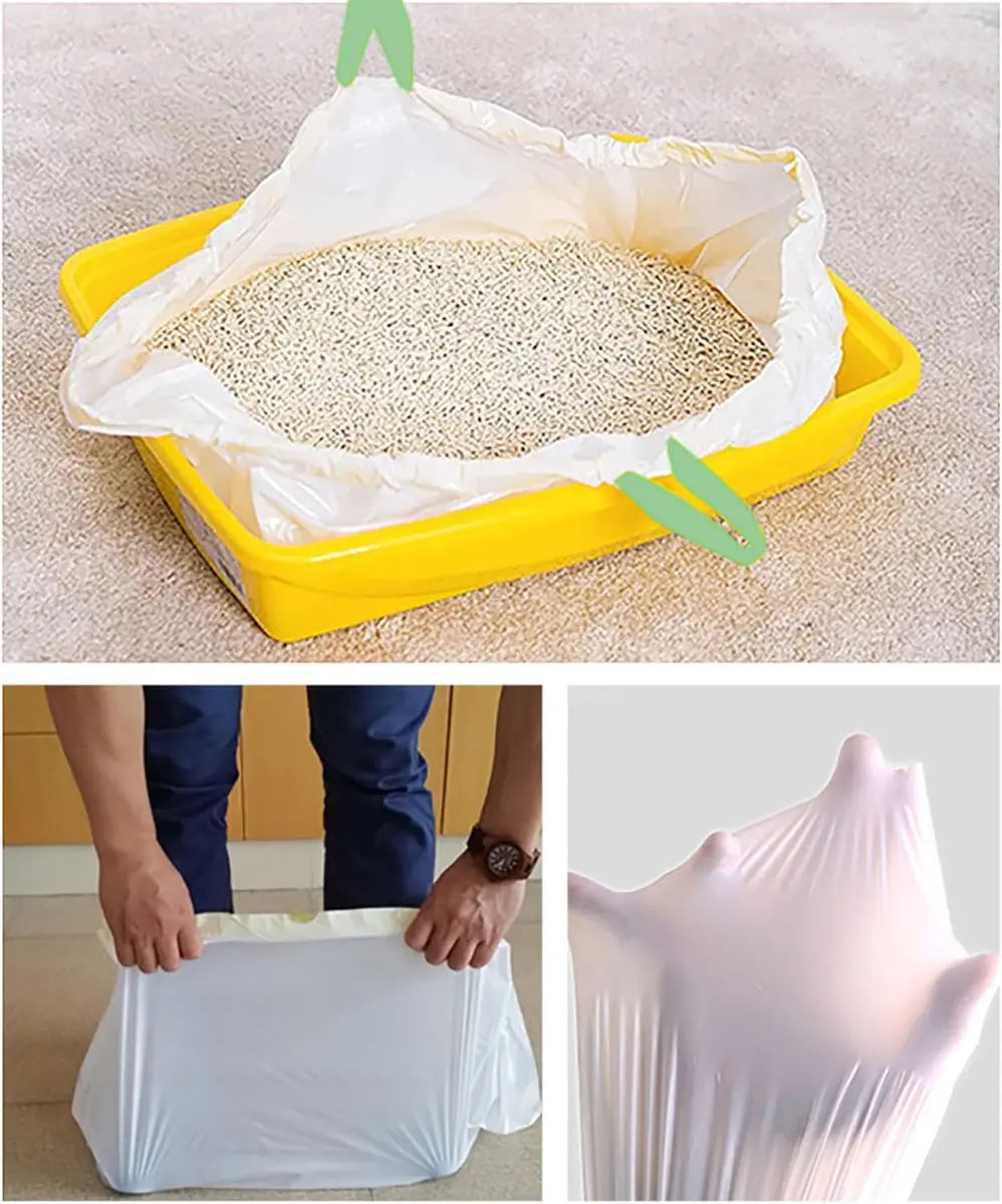 YYaaloa Waste Bag 20 Count | Super Thick 2 Mil Drawstring Cat Litter Liners for Large & Multi-Cat Homes - view 5