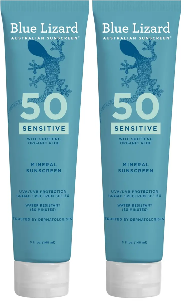 Blue Lizard Sensitive Mineral Sunscreen SPF 50+ 312ml (10 Fl Oz Pack of 2) | Dermatologist Trusted USA Import - main product image