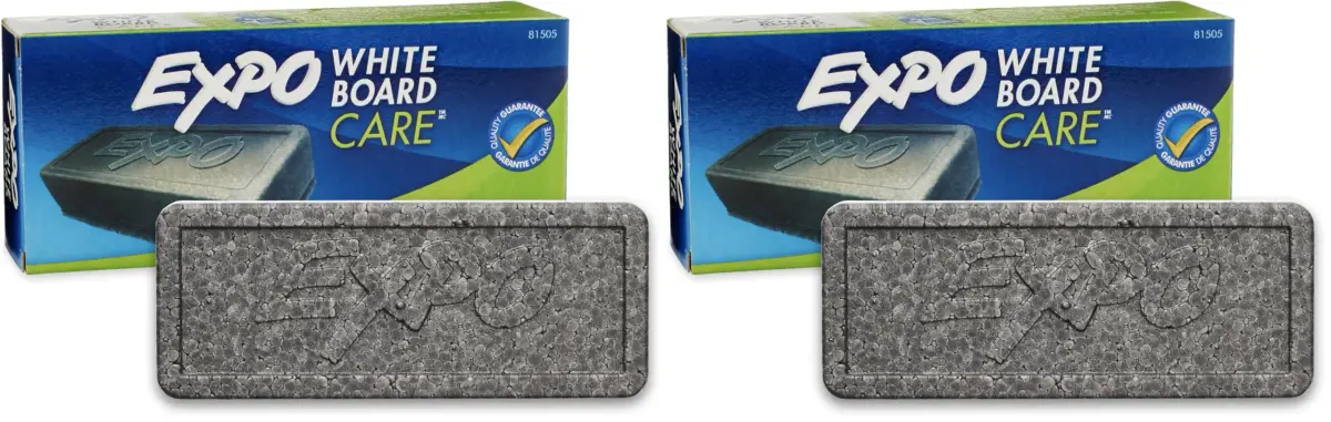 EXPO Dry Erase Soft Pile Block Eraser, Pack of 2 | Essential Office & School Supplies - main product image