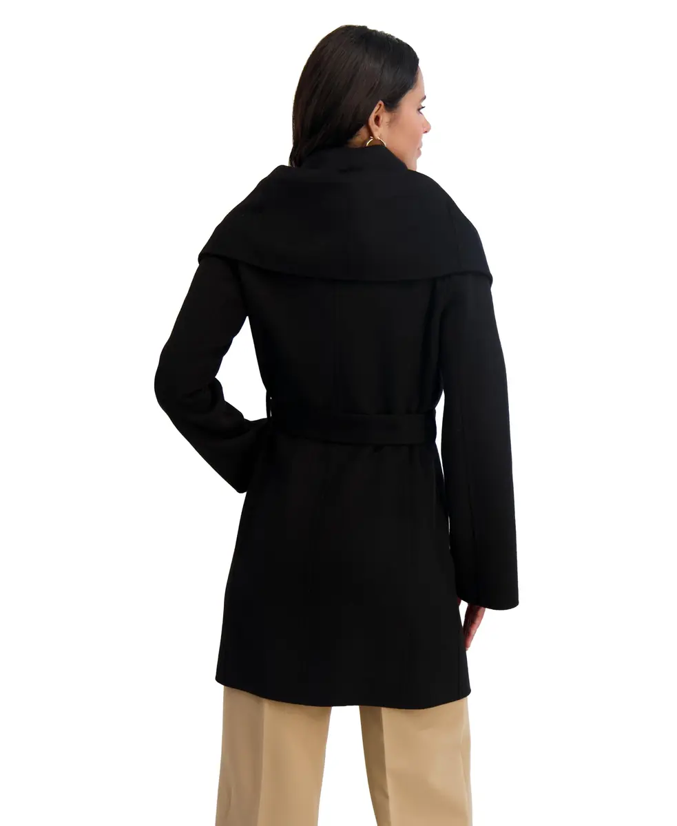 TAHARI Women's Marilyn Wool Blend Peacoat X-Large | Double-Faced Wool, Removable Belt, Fall & Winter - view 4