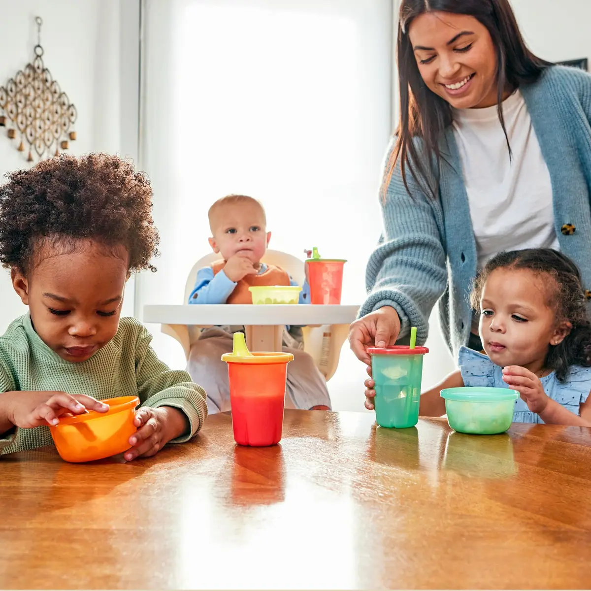 The First Years Take & Toss Straw Cups - 296ml (10 Fl Oz) - 20 Count | Spill-Proof Toddler Cups for Daycare & Travel - view 5
