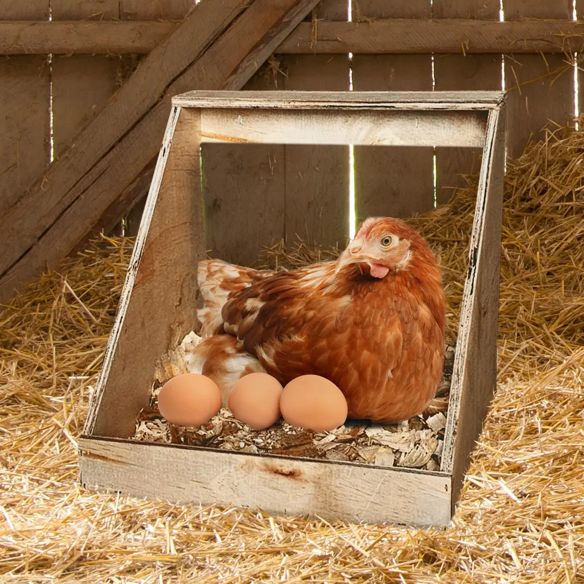Farm Innovators Handcrafted Wood Chicken Nesting Box 3-Pack | Secure, Fully Assembled, Versatile - view 7