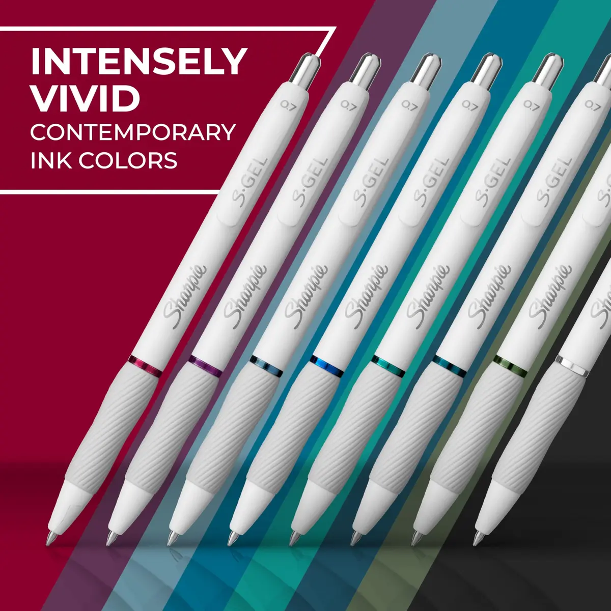 Sharpie S-Gel Pens, Fashion Barrel White Pearl, Medium Point (0.7mm), Bold Ink Colors | Vivid, Smear-Free Writing - view 4