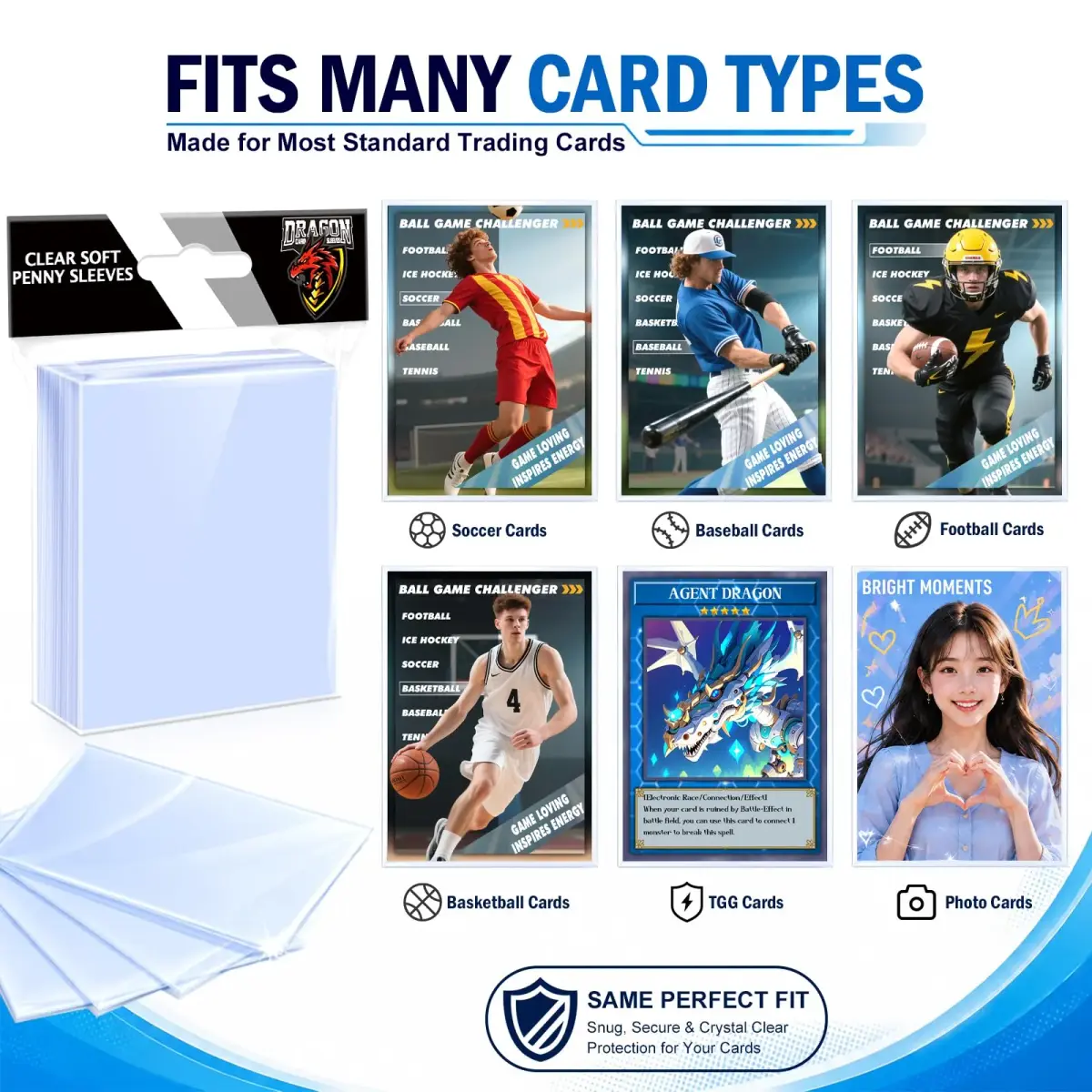 Kitoyz Clear Card Sleeves 10000 Count | Non-Toxic, BPA-Free, Age-Appropriate, Educational - view 5