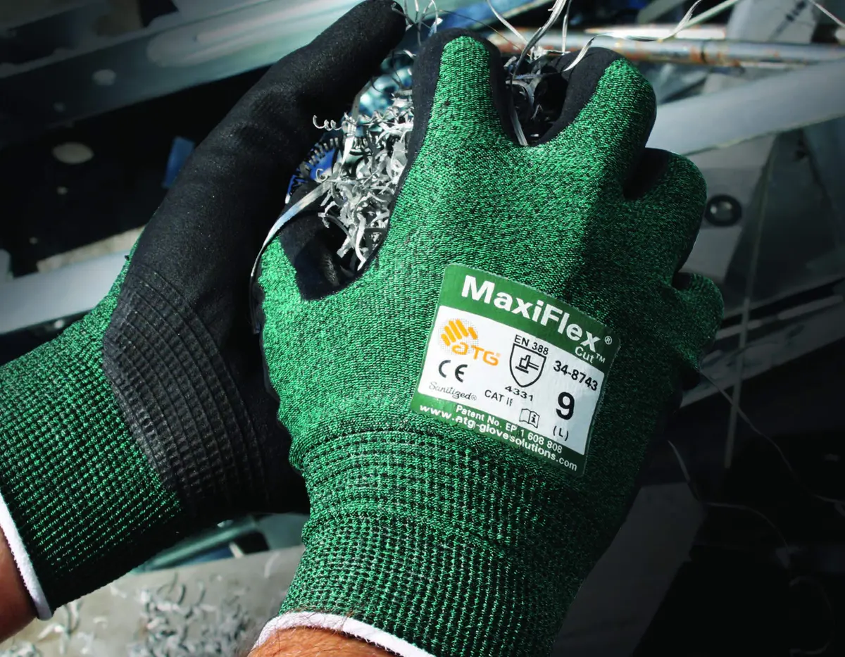 MaxiFlex Cut 34-8743 Fitted Nitrile Coated Work Gloves | Breathable & Cut Resistant (70-120 chars) - view 3