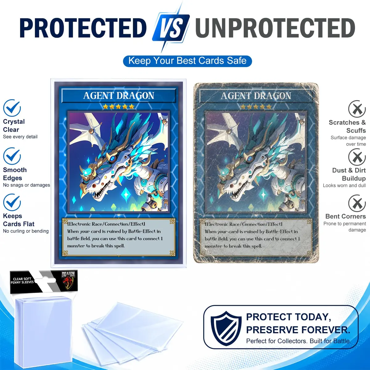 Kitoyz 1200 Counts Card Sleeves & Top Loaders | Bulk Value for Large Collections - view 3
