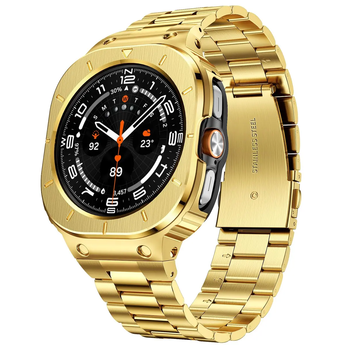 SUPLINK Stainless Steel Watch Band for Samsung Galaxy Watch Ultra 47mm | Adjustable Metal Strap - main product image