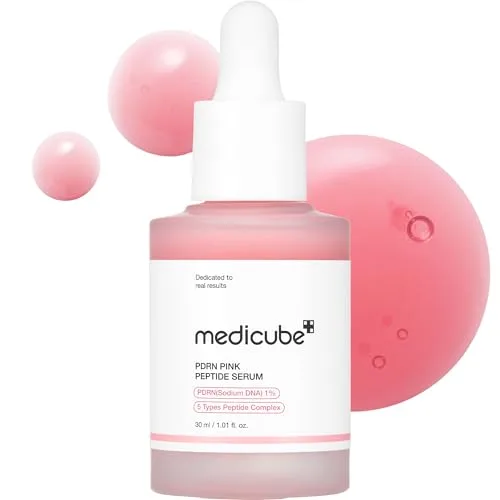 medicube PDRN Pink Peptide Serum with Salmon DNA, Hyaluronic Acid, Niacinamide, 30ml (1.01 fl oz) | Hydrating & Firming Glow Care - main product image