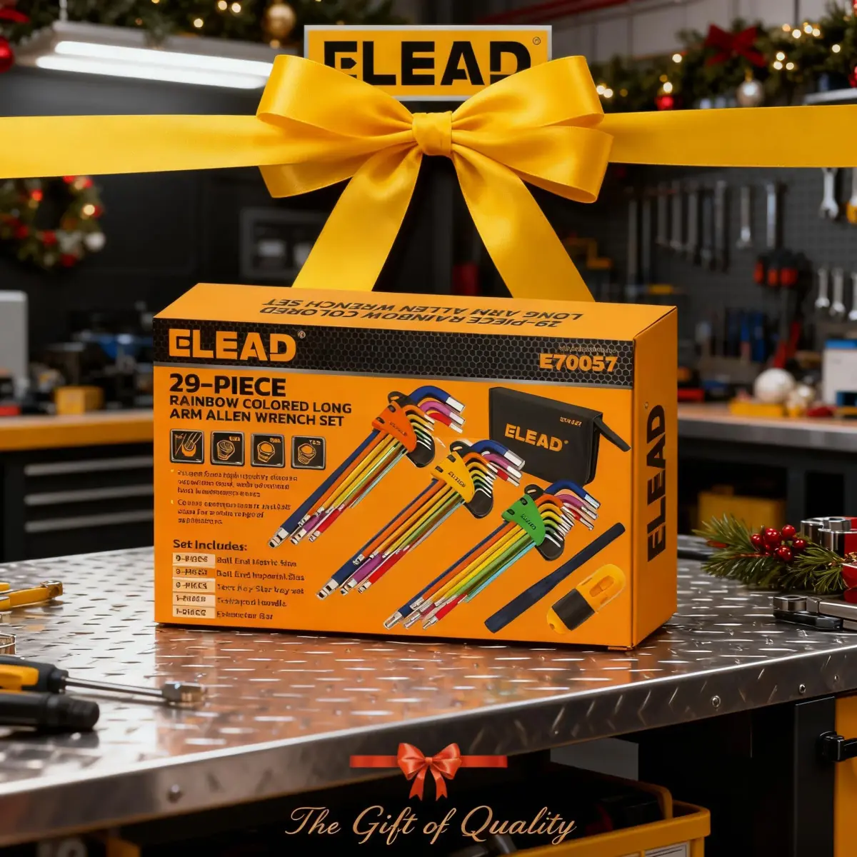 ELEAD 29-Piece Hex & Torx Key Set | Rainbow Colored Allen Wrench Set with T-Handle & Extension Bar (Metric 1.5-10mm, SAE 1/16"-3/8", Torx T10-T50) - view 9