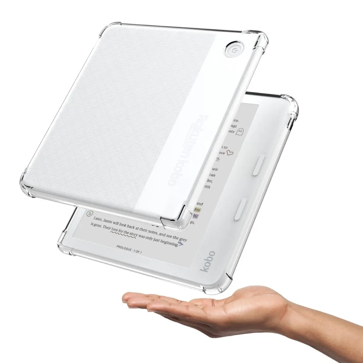 HNSBXQ Clear Case for Kobo Libra Colour | Matte Screen Protection & Reinforced Corners (7 Inch) - view 2