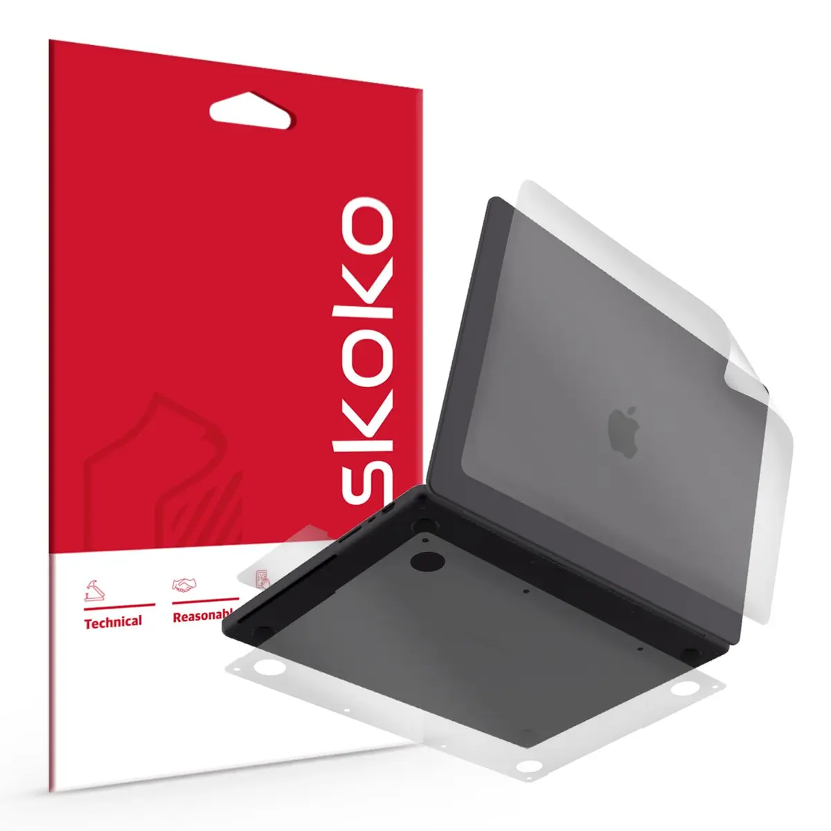 skoko Easy Install Version Skin Protector Matte Transparent Film Compatible with MacBook Pro 14 inch M1 M2 M3 M4 M5 2021-2026 | Anti-Slip & Ultra-Thin - main product image