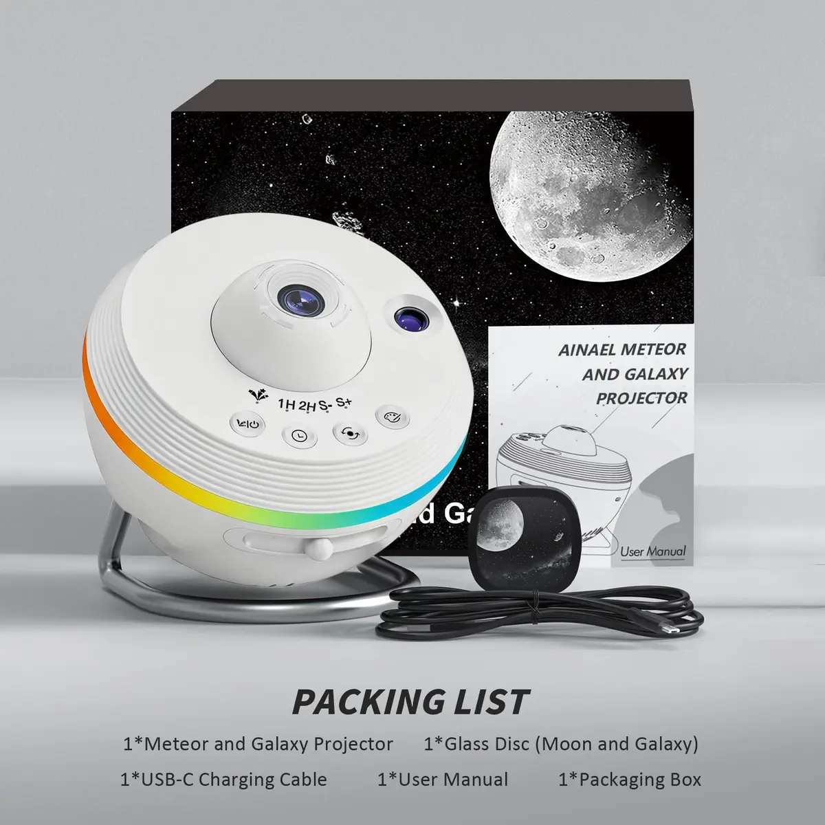 Ainael Galaxy Projector | HD Star & Planetarium Night Light with 5K Projection, Adjustable Focus, 20㎡ Coverage - view 6