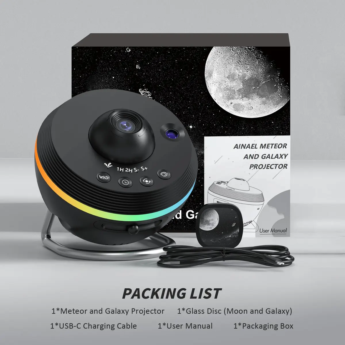 Ainael Galaxy Projector 5K HD Star Planetarium Night Light | Immersive Space Ceiling Decor - view 6