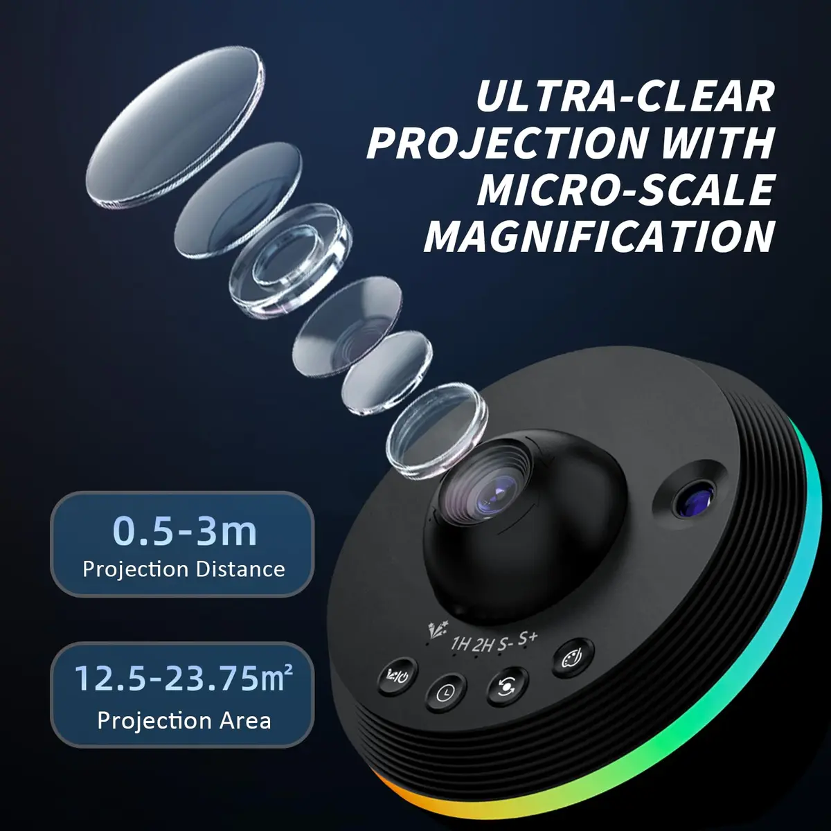 Ainael Galaxy Projector 5K HD Star Planetarium Night Light | Immersive Space Ceiling Decor - view 3