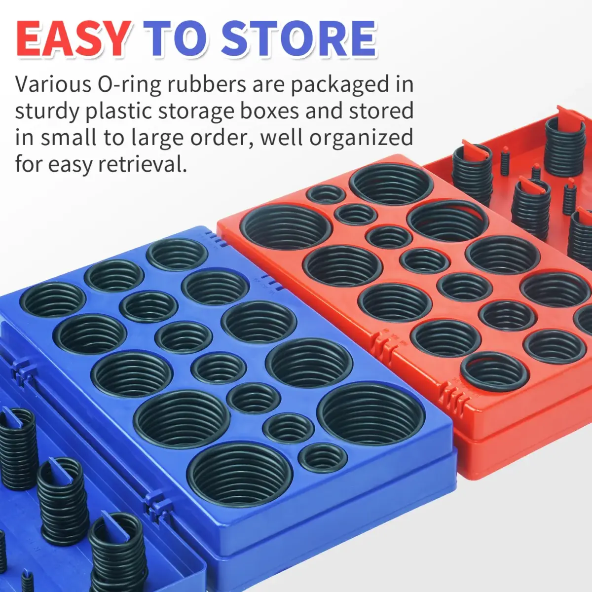 ZDBB 826 Pcs Universal Rubber O-Ring Assortment Kit | Nitrile Rubber (Buna-N 70A) for Automotive & Plumbing - view 7