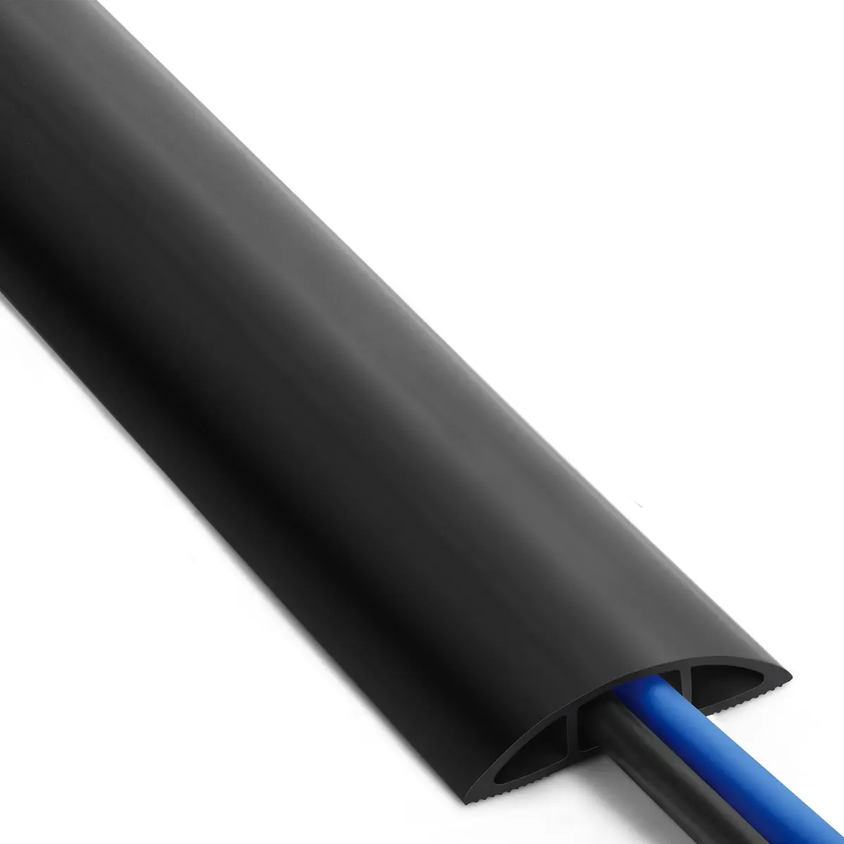 ZhiYo 10ft Floor Cord Cover, Black | Hide 1-2 Cables, Prevent Trips, Cut-to-Length - view 7