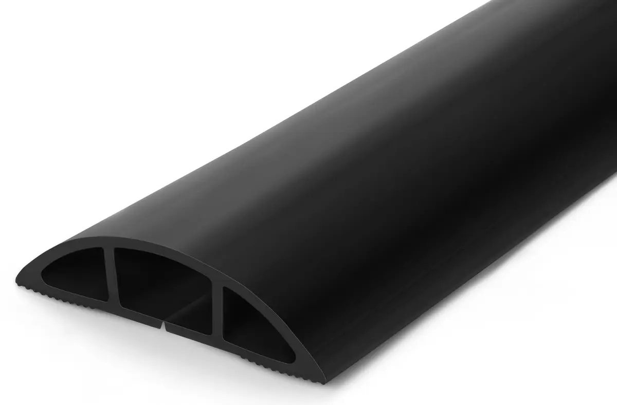 ZhiYo Black Floor Cord Cover 1.83m (6ft) | Hides 1-2 Cables, Prevents Trips - view 6